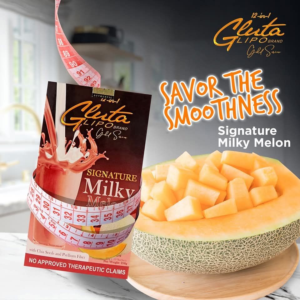 GLUTA LIPO MILKY MELON 10 SACHETS/BOX EXP AUG 29,2026