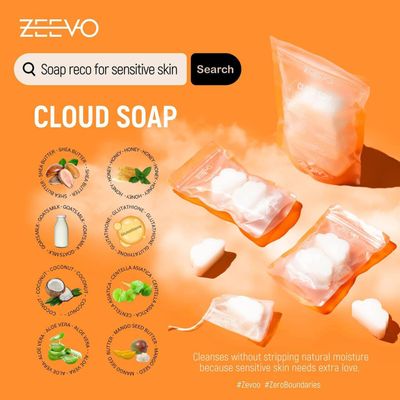 ZEEVO CLOUD SOAP 2PCS/POUCH OF 70G EXP JANUARY 31.2027
