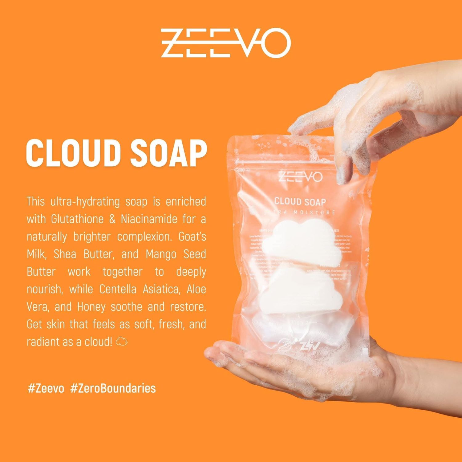 ZEEVO CLOUD SOAP 2PCS/POUCH OF 70G EXP JANUARY 31.2027