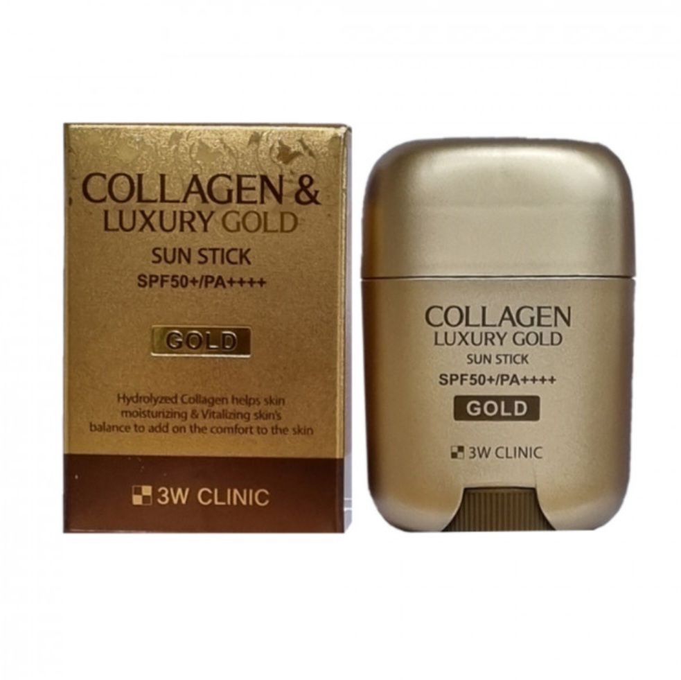 3W CLINIC GOLD SUNSTICK COLLAGEN LUXURY GOLD 18G EXP JULY 21.2027