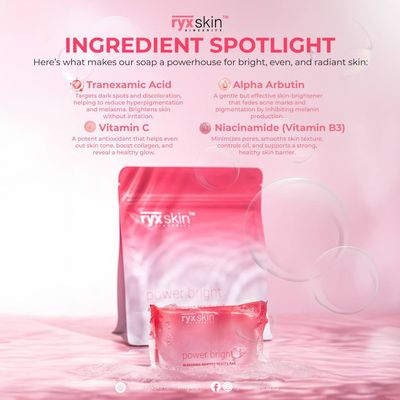 RYXSKIN BLEACHING WHIPPED BEAUTY BAR SOAP 70G/5PCS PER POUCH EXT JUNE12,2027