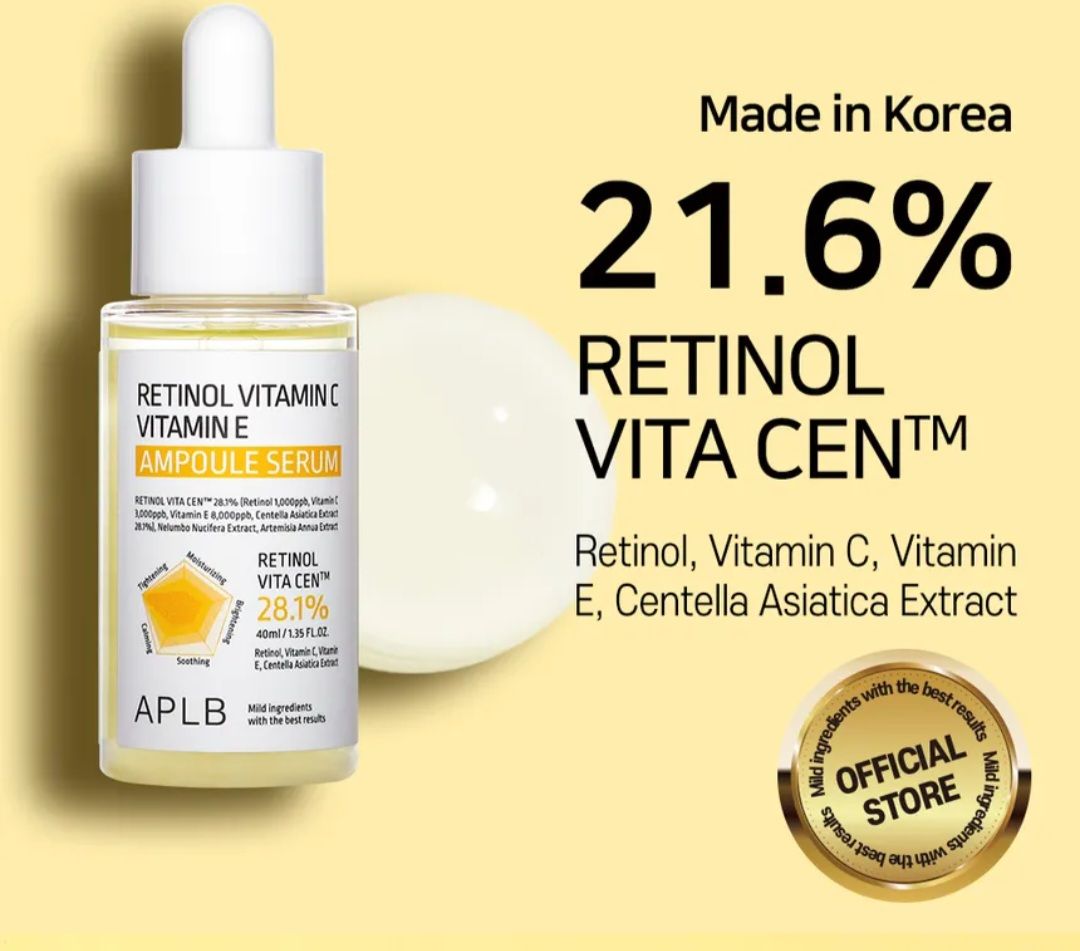 APLB RETINOL,VITAMIN C, VITAMIN E  AMPOULE SERUM 40ML EXP MARCH 30.2028
