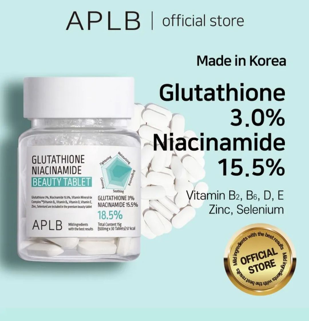 APLB GLUTATHIONE NIACINAMIDE BEAUTY TABLET 30 TABLETS EXP NOV 15.2027