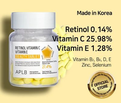 APLB RETINOL VITAMIN C VITAMIN E BEAUTY TABLETS 30PCS EXP NOV 21.2027