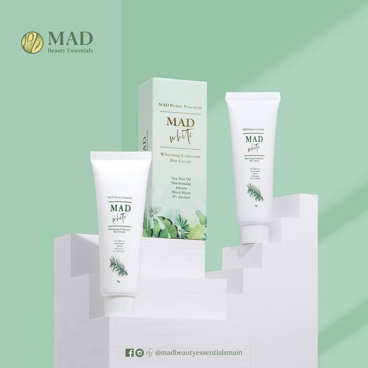 MAD WHITENING DEO CREAM 30ML EXP DEC 23,2027