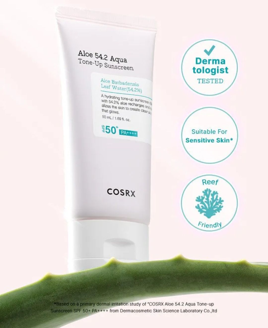 COSRX ALOE 54.2 AQUA TONE UP SUNSCREEN SPF50+ PA ++++  50ML