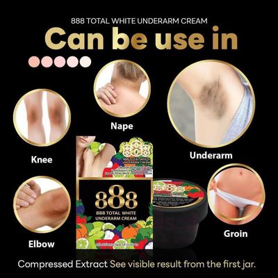 888 TOTAL WHITE UNDERARM CREAM 30G EXP AUG 21.2027