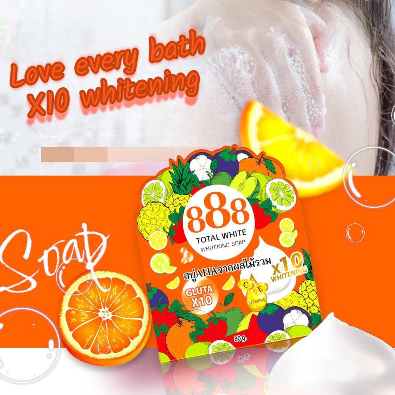 888 TOTAL WHITE WHITENING SOAP 100G EXP OCT 23.2027