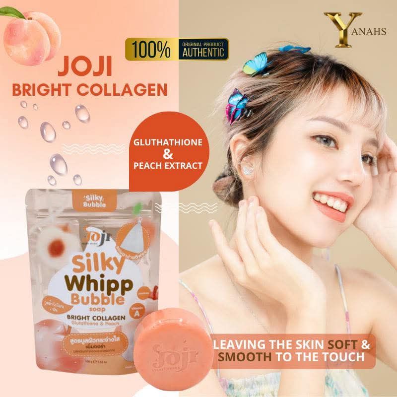 JOJI SILKY WHIPP BUBLE SOAP BRIGHT COLLAGEN 100G EXP JULY 21.2028