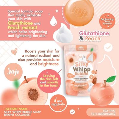 JOJI SILKY WHIPP BUBLE SOAP BRIGHT COLLAGEN 100G EXP JULY 21.2028