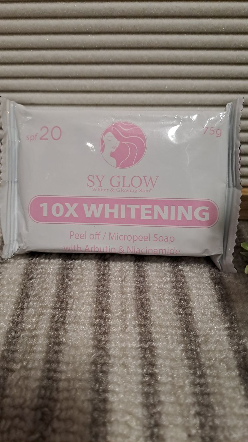 SY GLOW 10X WHITENING PEEL OFF SOAP 75G