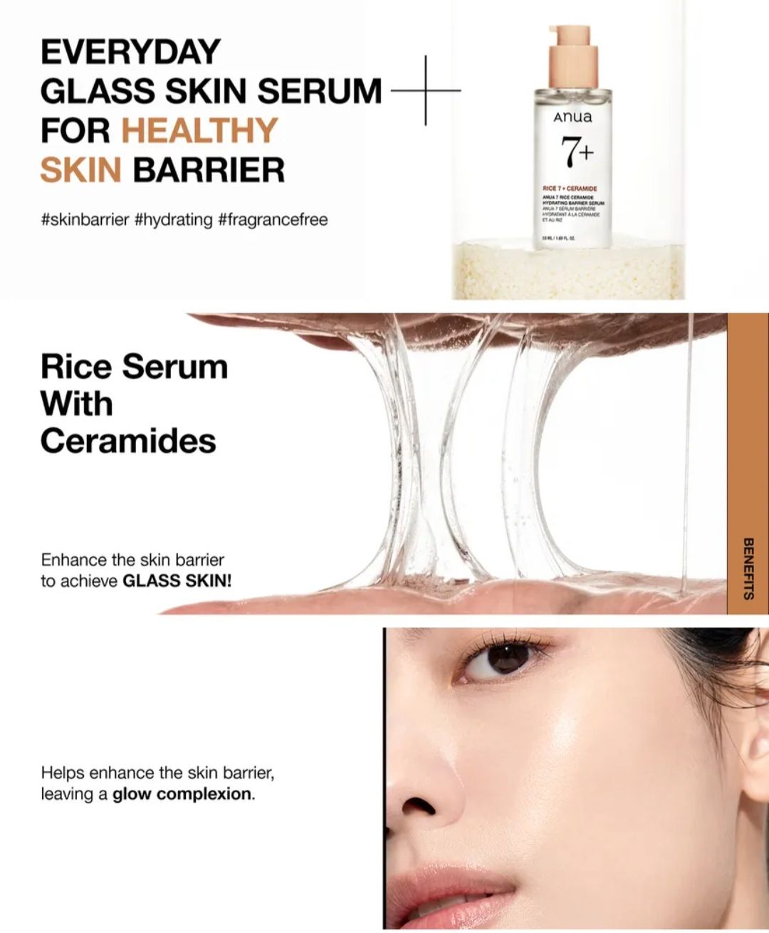 ANUA RICE CERAMIDE HYDRATING BARRIER SERUM 50ML