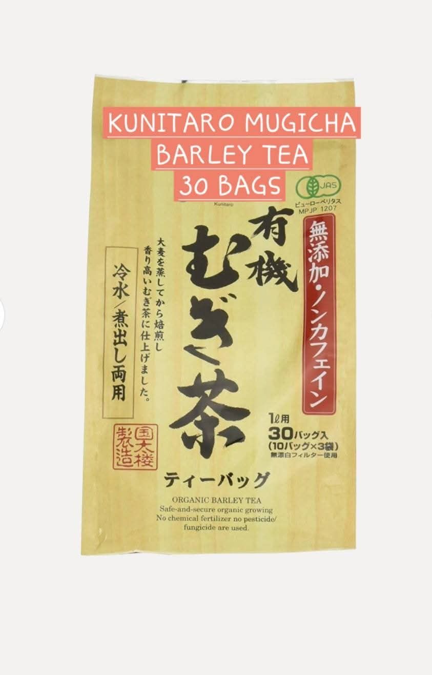 KUNITARO MUGICHA ORGANIC BARLEY TEA LARGE TEA BAGS 30 PCS/POUCH