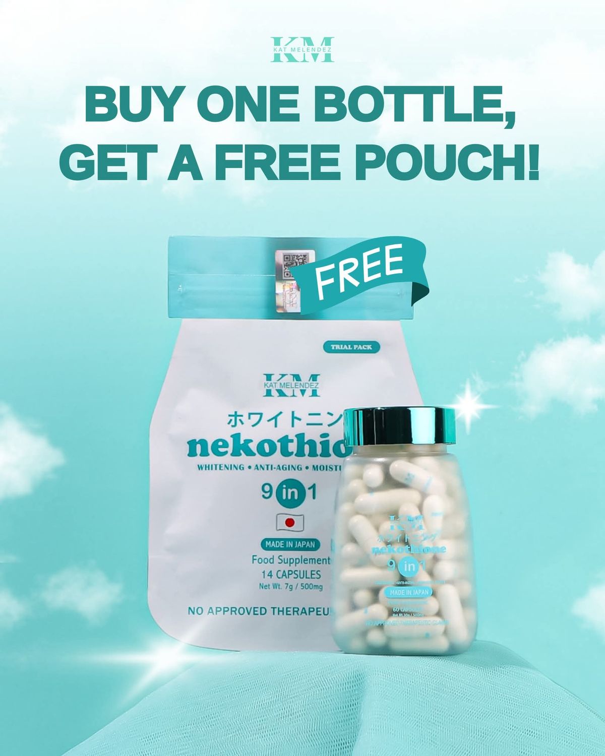 Nekothione 9in1 with free pouch  Exp july 29.2027