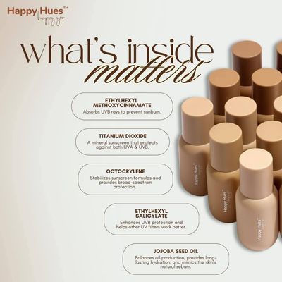 HAPPY HUES TINTED SUNSCREEN SPF 50+PA++++ 30ML MADE IN KOREA EXP DEC 31,2027