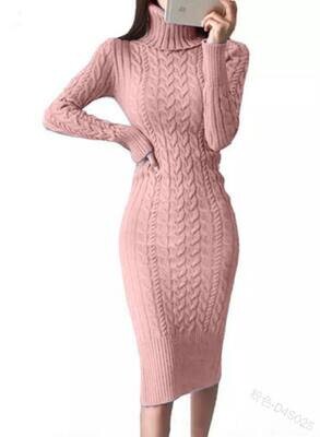 LONG KNITTED BODY CON TURTLENECK