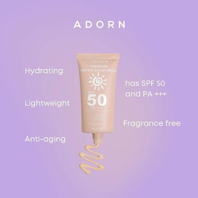 ADORN TINTED SUNSCREEN SPF50 PA+++ 50G EXP SEPT 31,2027