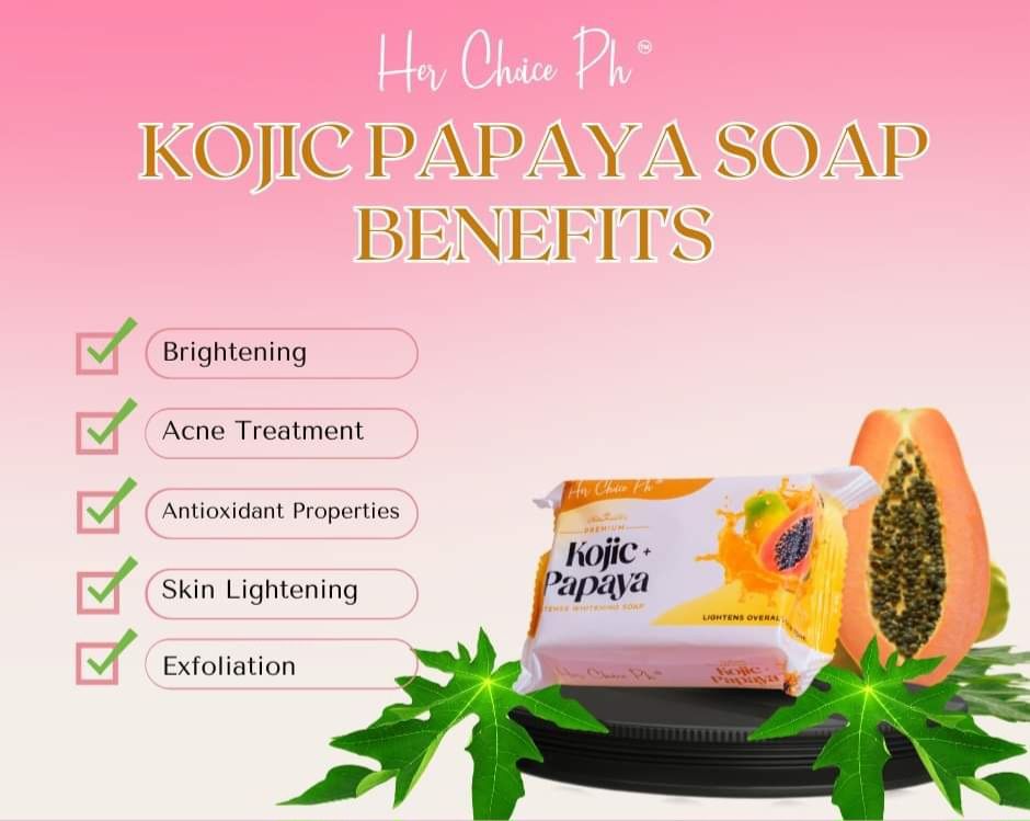 HER CHOICE KOJIC+PAPAYA SOAP 120G EXP JUNE 15,2027