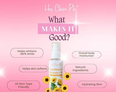 HER CHOICE SUNFLOWER BEAUTY OIL 100ML EXP DEC 27, 2028