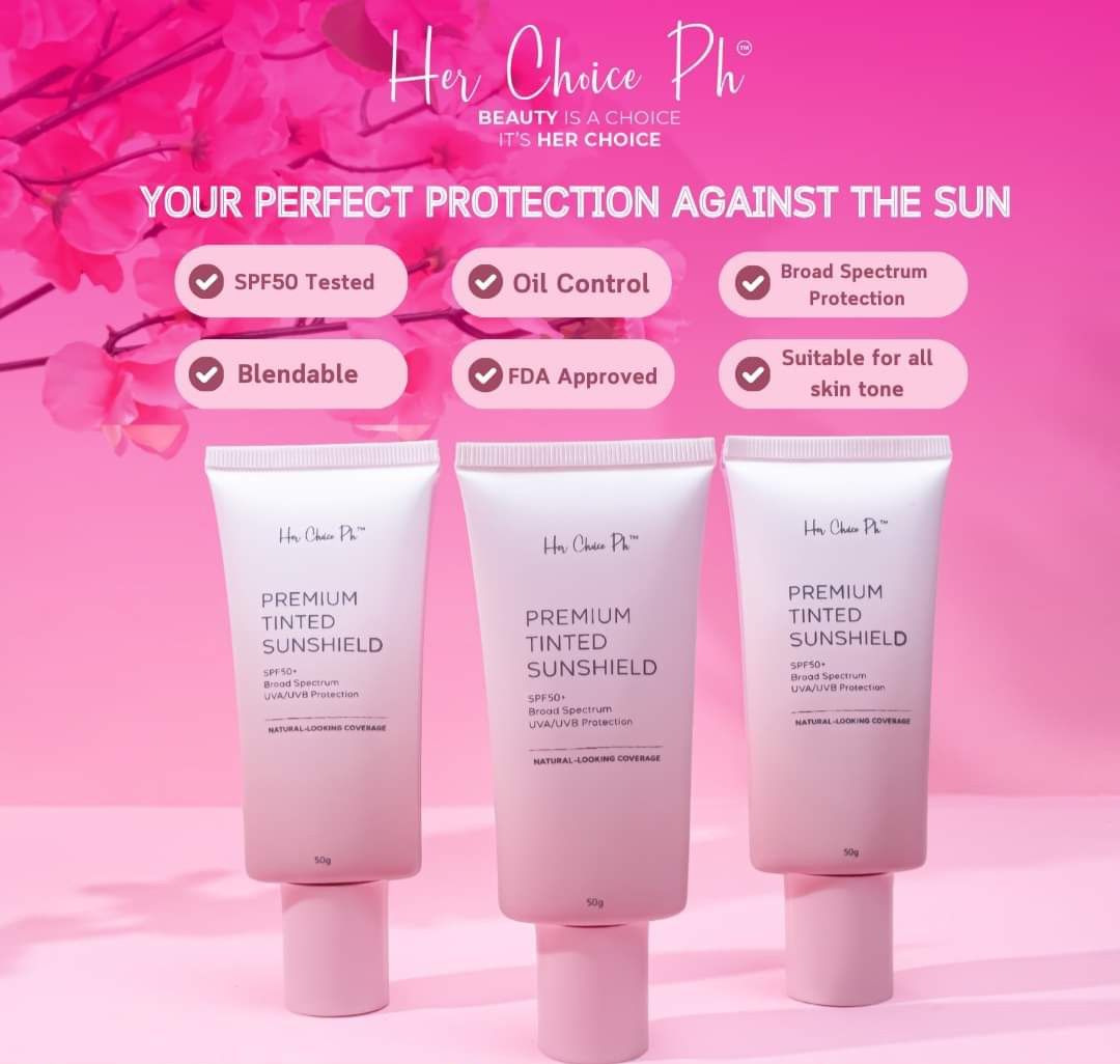 HER CHOICE TINTED SUNSCREEN SPF50 50G EXP.JULY 23,2027