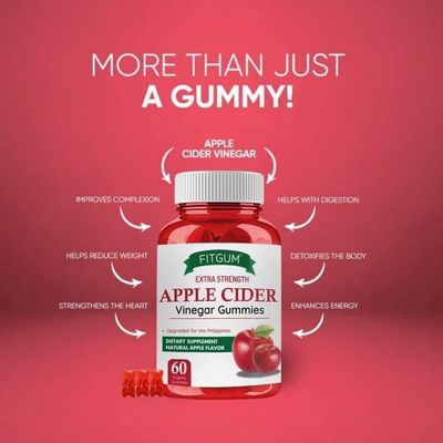 NATURE GLOW APPLE CIDER GUMMY BEAR 60PCS EXP SEP 26. 2027