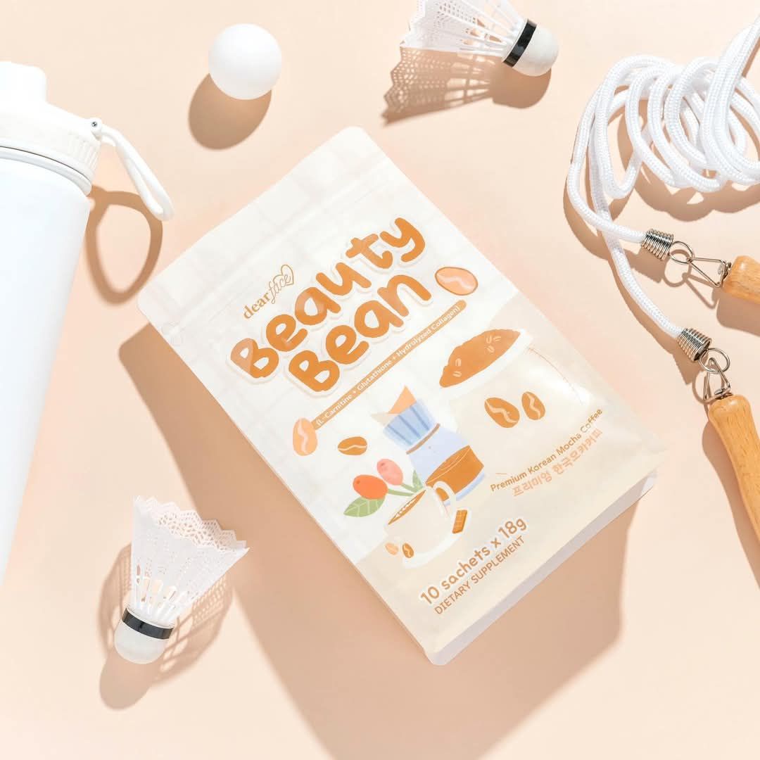 DEAR FACE BEAUTY BEAN PREMIUM KOREAN COFFEE 10 SACHETS/POUCH EXP DEC 07 .2027