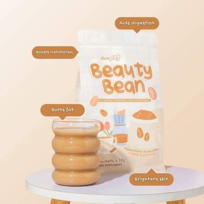 DEAR FACE BEAUTY BEAN PREMIUM KOREAN COFFEE 10 SACHETS/POUCH EXP DEC 07 .2027