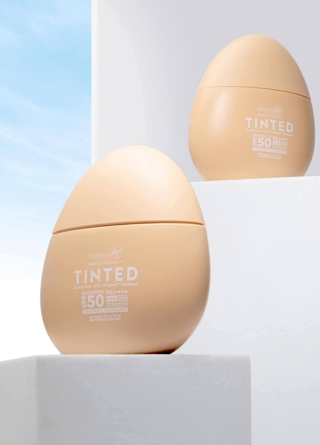 BRILLIANT SKIN TINTED SUNSCREEN SPF50 PA++++ WITH ORGASOL CARESSE 50G EXP DEC 31,2026