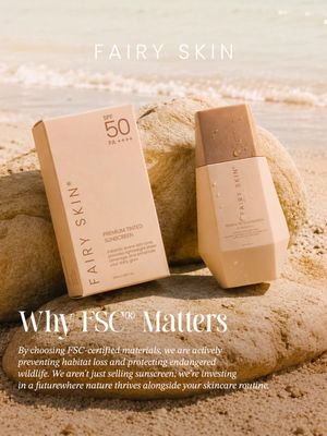 FAIRY SKIN TINTED SUNSCREEN SPF 50+ PA++++ NEW PACKEGING 50G   EXP DEC 31,2027