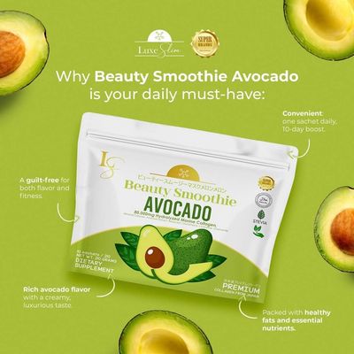 LUXE SLIM BEAUTY SMOOTHIE AVOCADO 8 SACHETS/BOX EXP NOV 13,2027