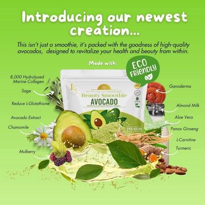 LUXE SLIM BEAUTY SMOOTHIE AVOCADO 8 SACHETS/BOX EXP NOV 13,2027 LUXE SLIM BEAUTY SMOOTHIE AVOCADO 8 SACHETS/BOX EXP NOV 13,2027