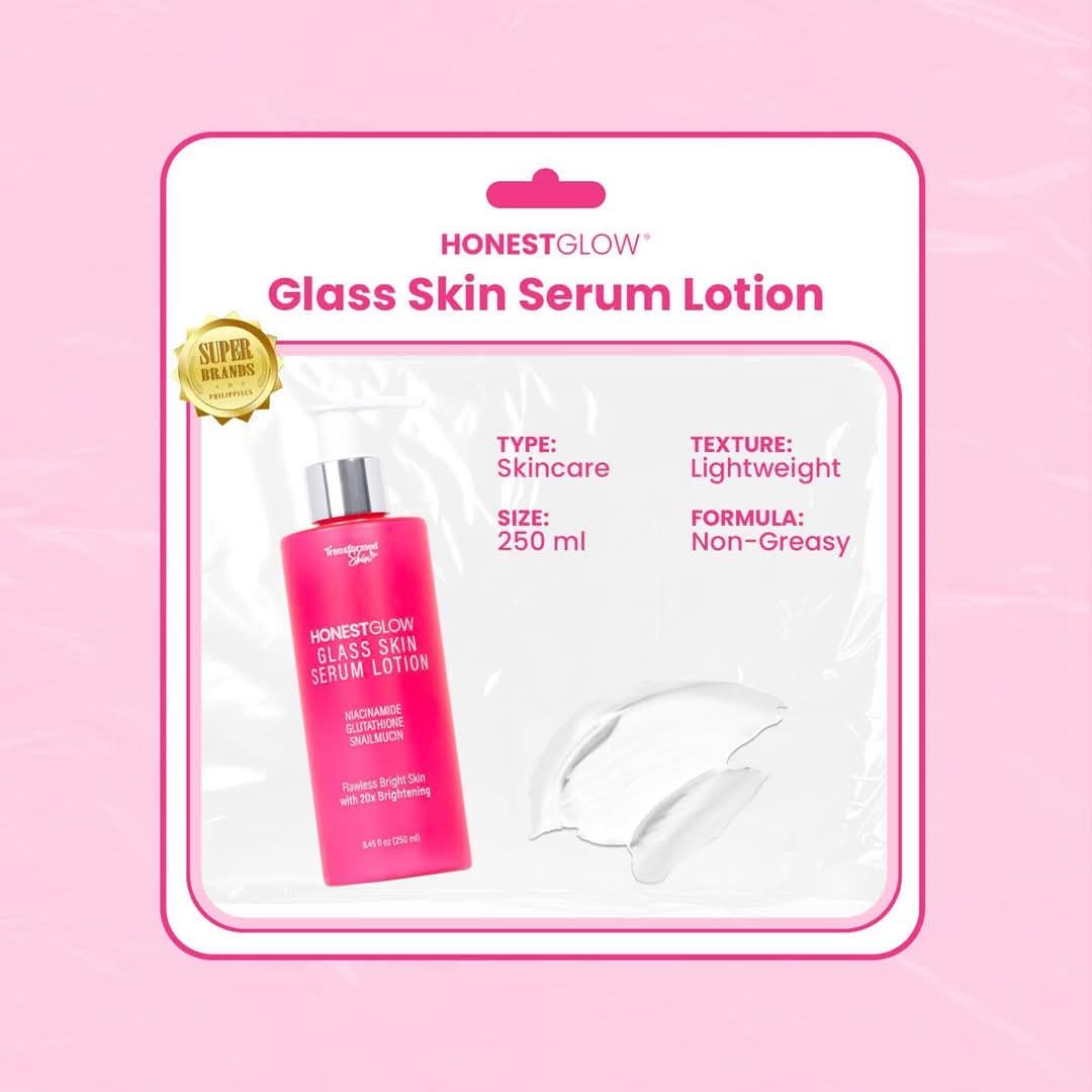 HONEST GLOW GLASS SKIN SERUM LOTION  20X BRIGHTENING SPF50 PA +++ EXP NOV 30,2026