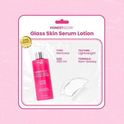 HONEST GLOW GLASS SKIN SERUM LOTION  20X BRIGHTENING SPF50 PA +++ EXP NOV 30,2026