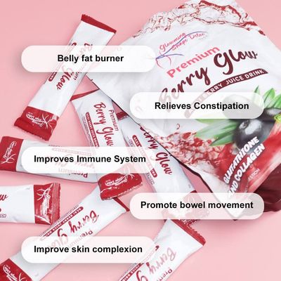 BERRY GLOW JUICE 10 SACHETS/POUCH EXP AUG 30.2028
