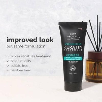 LUXE ORIGANIX PREMIUM KERATIN TREATMENT WITH CASTOL OIL 250ML EXP.JULY 27.2027
