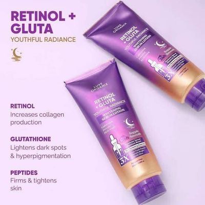 LUXE ORIGANIX RETINOL + GLUTA SERUM LOTION 350ML EXP OCT 23,2027