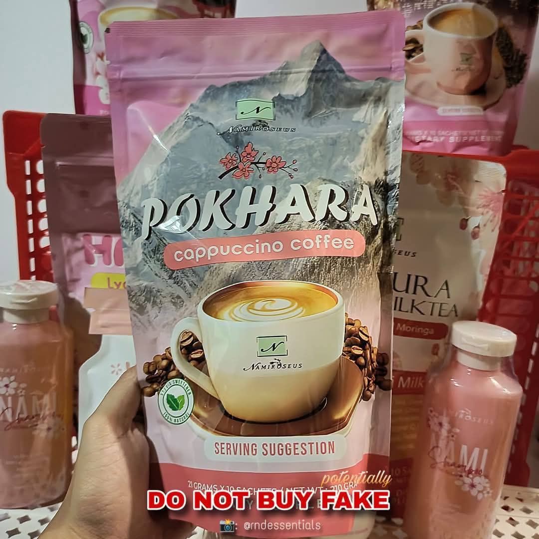 NAMIROSEUS PHOKARA CAPPUCCINO COFFEE 10 SACHETS/POUCH EXP JULY 23,2027