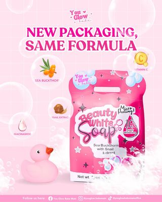 YOU GLOW BABE SOAP NEW AND IMPROVED 6PCS/PACK 70G EACH EXP JUNE 31,2028 YOU GLOW BABE SOAP NEW AND IMPROVED 6PCS/PACK 70G EACH EXP JUNE 31,2028
