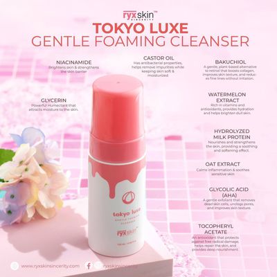 RYXSKIN SINCERITY TOKYO LUXE GENTLE FOAMING CLEANSER 150ML EXP FEB 23,2026