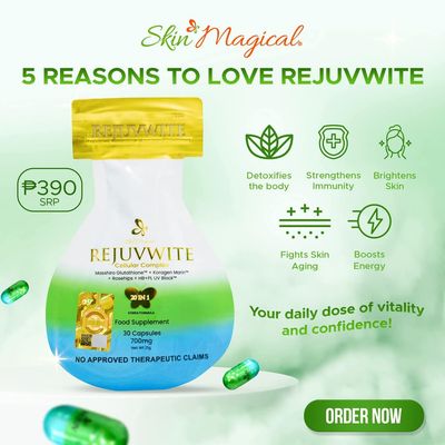 SKIN MAGICAL REJUVWITE 20IN1 GLUTATHIONE 30CAPS/SACHET EXP JAN 02,2027