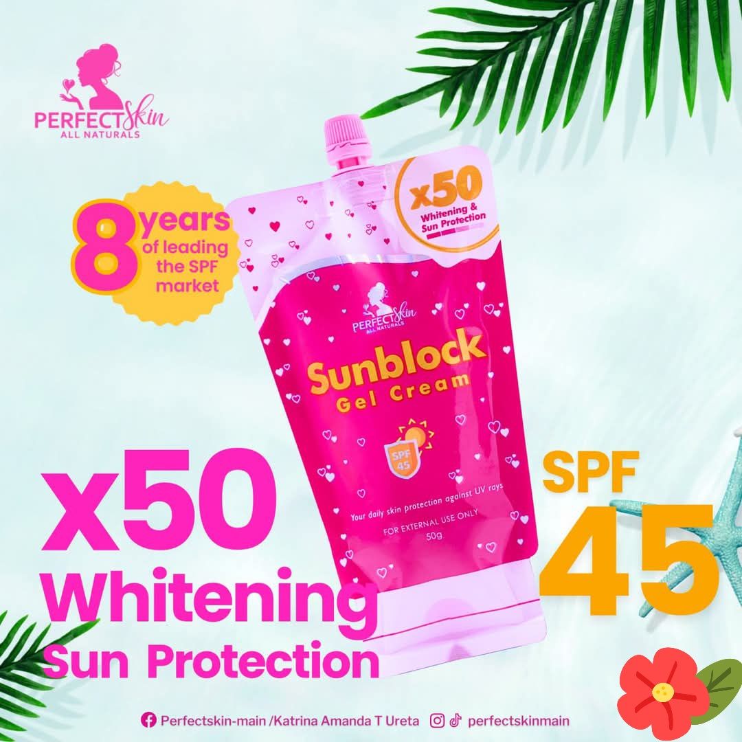 PERFECT SKIN SUNSCREEN GEL CREAM 50G SPF45 PA+++ EXP.JULY 23.2026