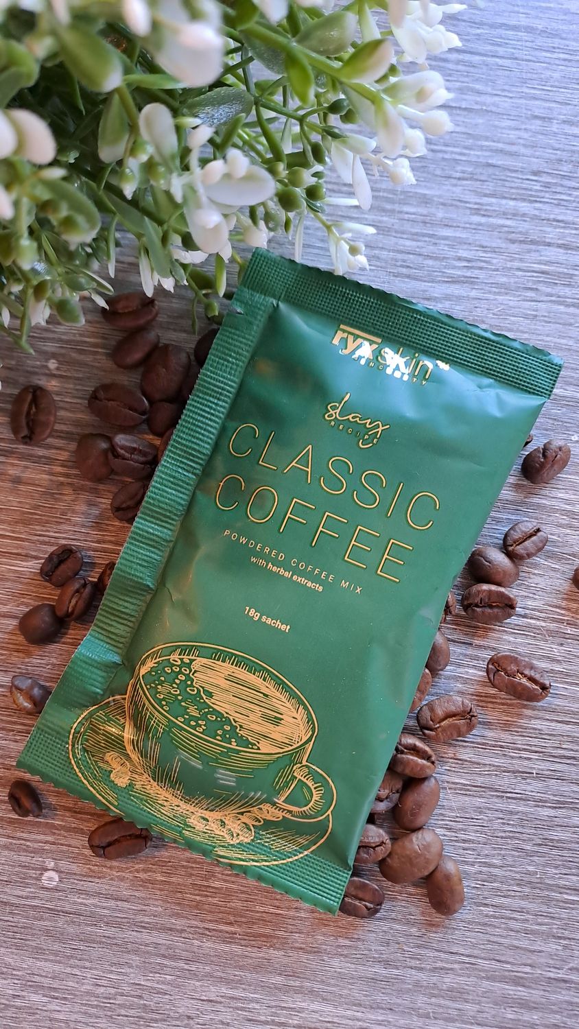 RYXSKIN CLASSIC COFFEE SACHET  18G EXP AUG 25,2027
