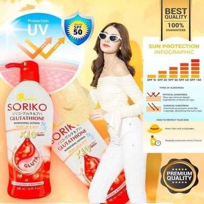 SORIKO GLUTATHIONE WHITENING LOTION 500ML DEC 23.2028