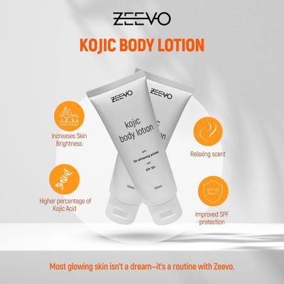 ZEEVO KOJIC BODY LOTION SPF50+ 100ML EXP DEC 24.2026