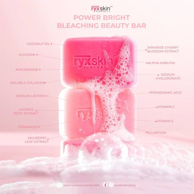 RYXSKIN BLEACHING WHIPPED BEAUTY BAR SOAP 70G/5PCS PER POUCH EXT JUNE12,2027
