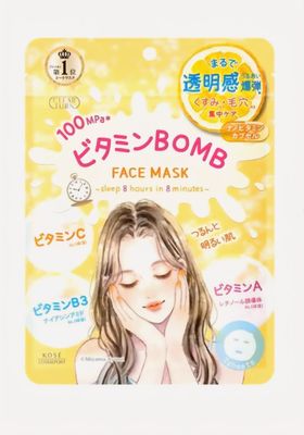 KOSE CLEAR TURN VITAMIN BOMB FACE MASK FOR ÅORES &amp; DULL SKIN 7 SHEETS/PACK