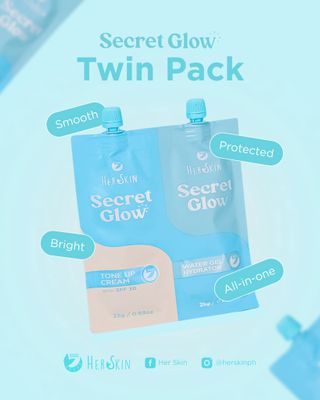 HER SKIN SECRET GLOW TWIN PACK 25G EACH PACK EXP SEPT 24,2027