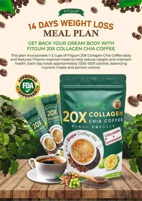 FITGUM 11 IN 1 COFFEE 10SACHETS/POUCH EXP JULY 30.2028