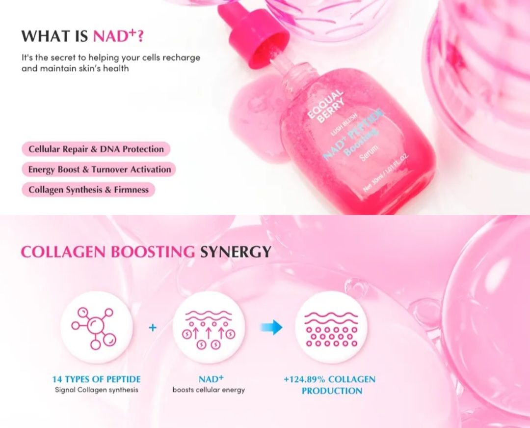 EQUALBERRY NAD+PEPTIDE BOOSTING SERUM 30ML EXP OCT 21.2028