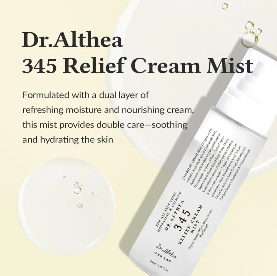 DR.ALTHEA 345 RELIEF CREAM MIST 60ML EXP AUG 21.2028